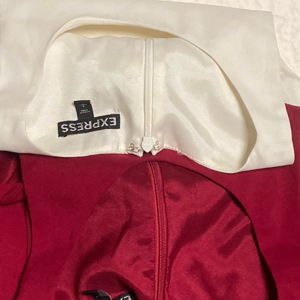 Express dress shirts 
Both Small
-Colors: Red & White  satin like feeling